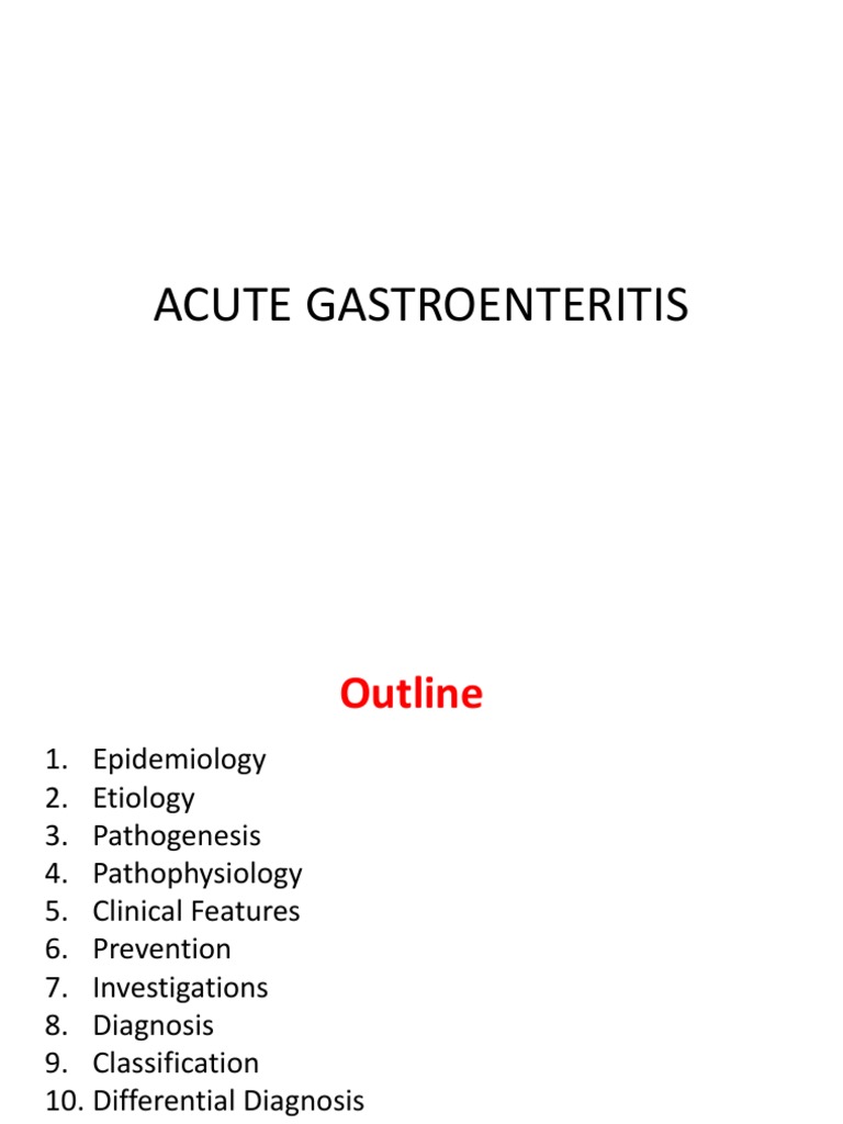 Acute Gastroenteritis Pdf Diarrhea Dehydration