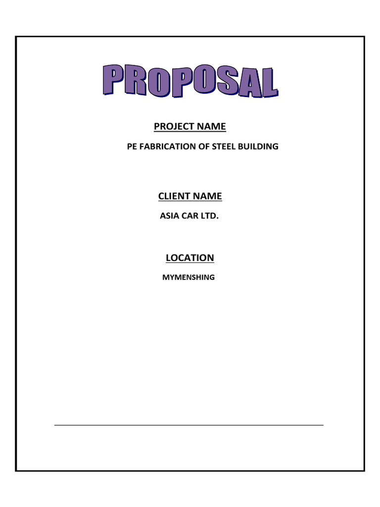 Project Name: Pe Fabrication of Steel Building | PDF