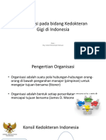Struktur Organisasi Di Kedokteran Gigi Di Indonesia