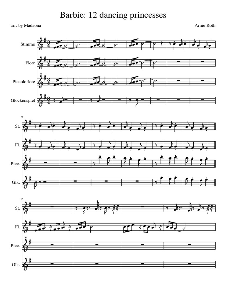 barbie and the 12 dancing princesses music