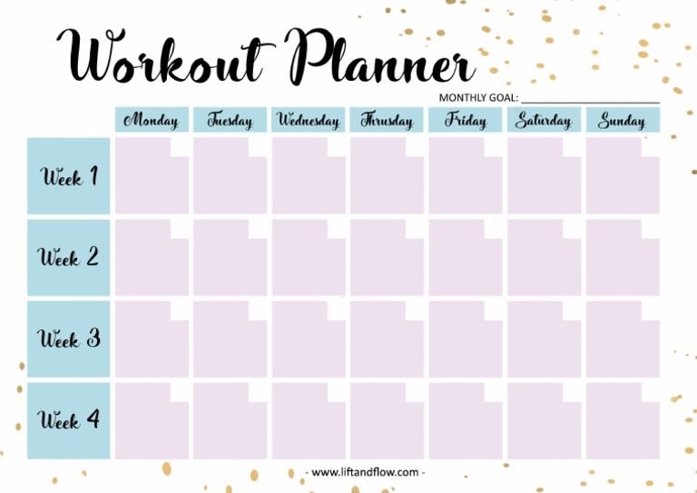 WORKOUT PLANNER TEMPLATE PDF intelligence overview