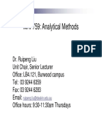 MAF759: Analytical Methods