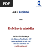 Metabolismo dos aminoácidos