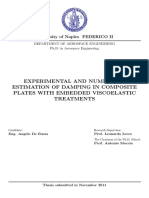 Experimental and Numerical Estimation of Damping in Composite Plates With Embedded Viscoelastic Treatments