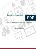 Tema 1 - Gestion de Operaciones y Logistica - Naturaleza y Contexto de Las Operaciones