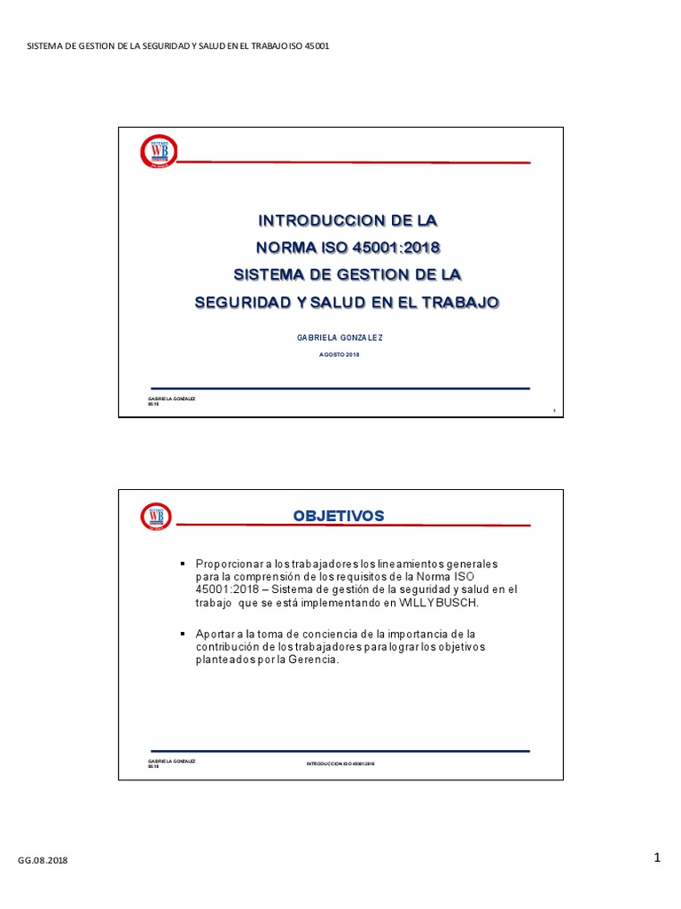 Norma Iso 45001 General GG v1 (Autosaved) | PDF | Calidad (comercial ...