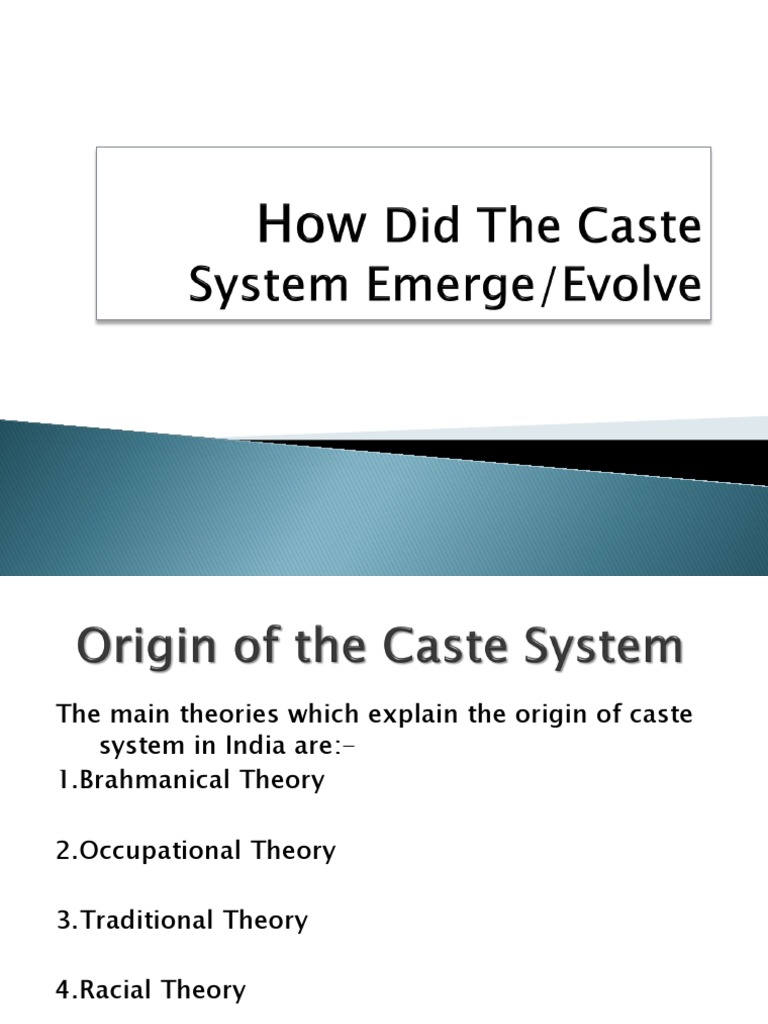 Theories on the Origin of Caste System | PDF | Karma | Caste