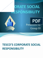 Corporate Social Responsibility: Presented By, Group III