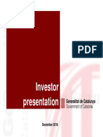 Investor Presentation Dec 2018 Generalitat