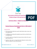 Summary Sheet - Helpful For Retention For Human Resource Development-Part-2 - RBI Grade B 2018