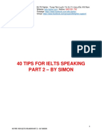 40 Tips for Ielts Speaking Part 2