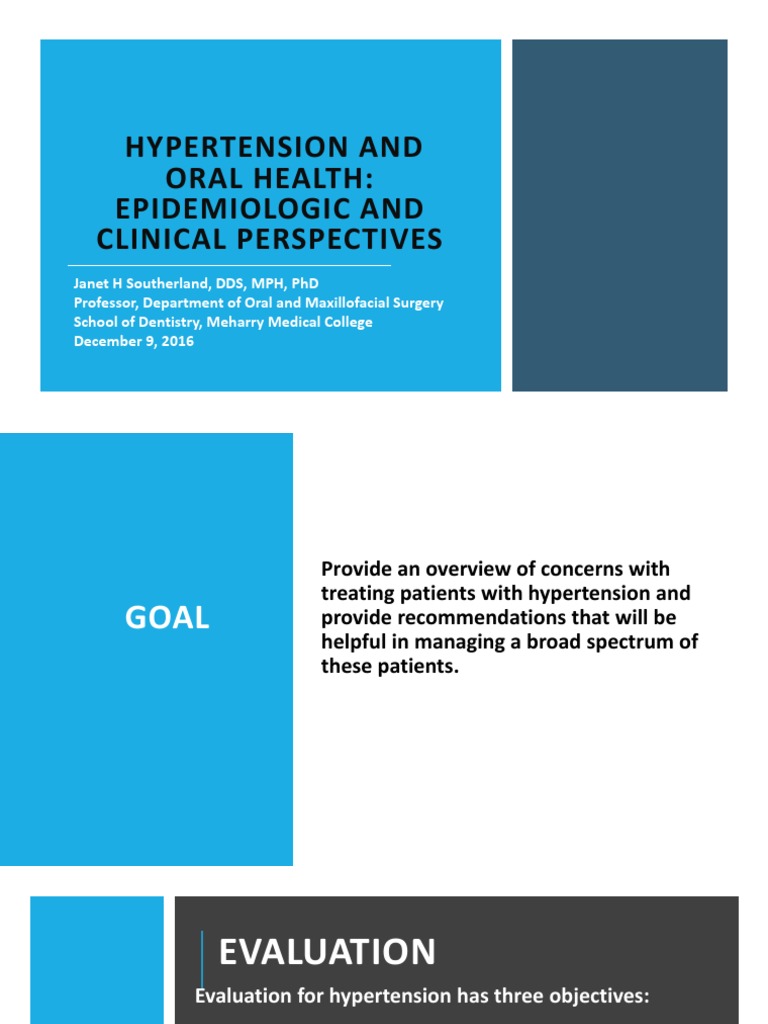 Dental Management of The Hypertensive Patient PDF Hypertension