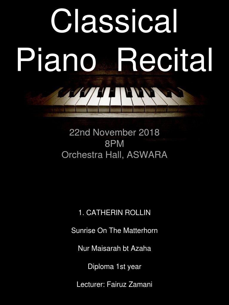 Recital Cover | PDF | Frédéric Chopin | Musical Forms