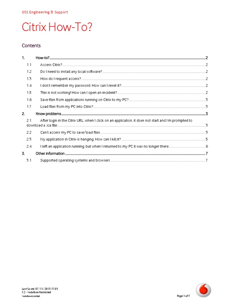 OSS Citrix How ToV1 | PDF | Citrix Systems | Password