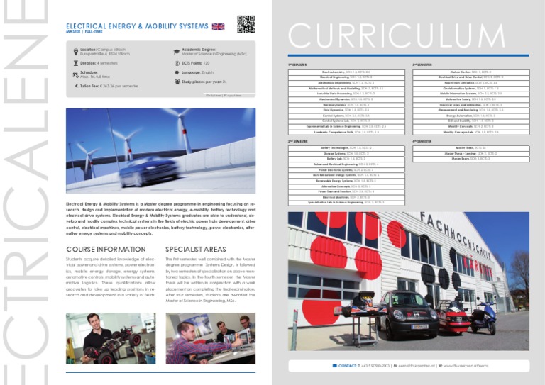 MASTER Electrical Energy & Mobility Systems | PDF | Master's Degree ...