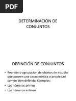Determinacion de Conjuntos