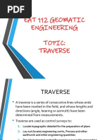 Eat 112 Geomatic Engineering Topic: Traverse