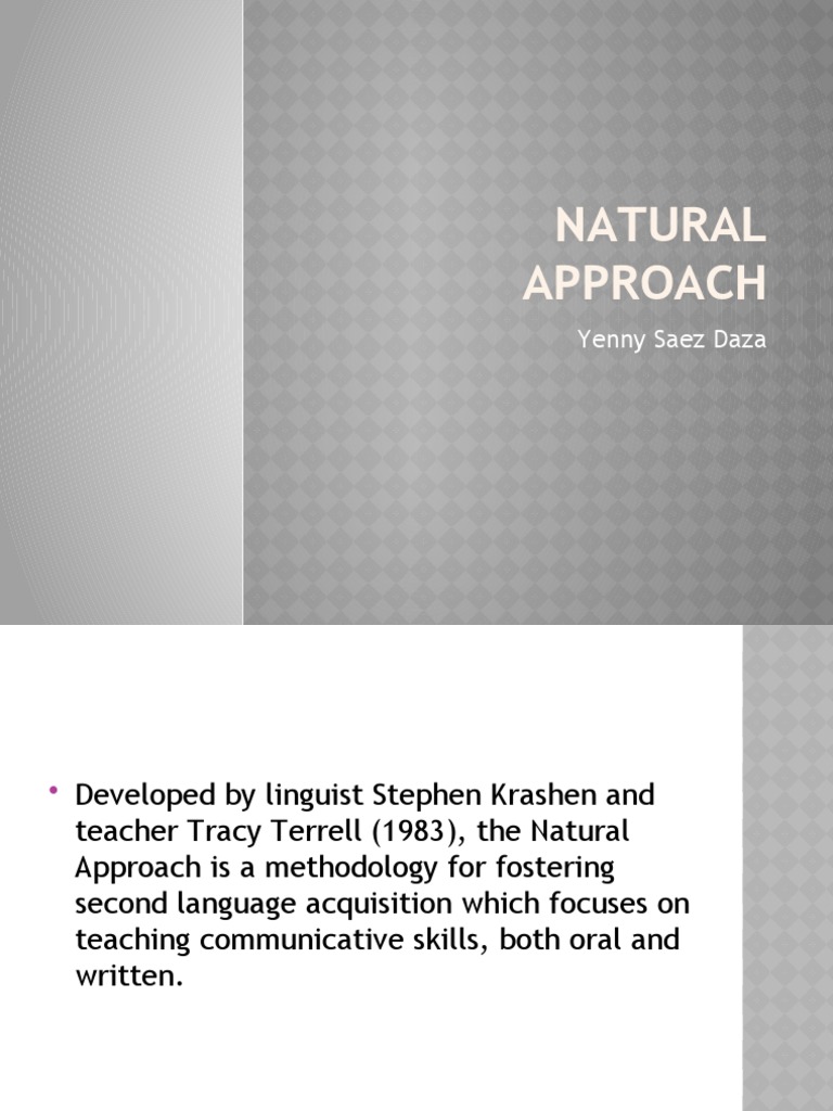Natural Approach to Language Learning | PDF