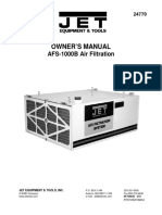 Owner'S Manual: AFS-1000B Air Filtration