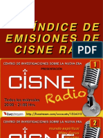 CISNE Radio & TV Índice de Programas 2015 - 2018