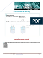 Estequiometria de exercícios de eletrólise