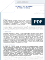 El año de hambre en México colonial 1785-1786