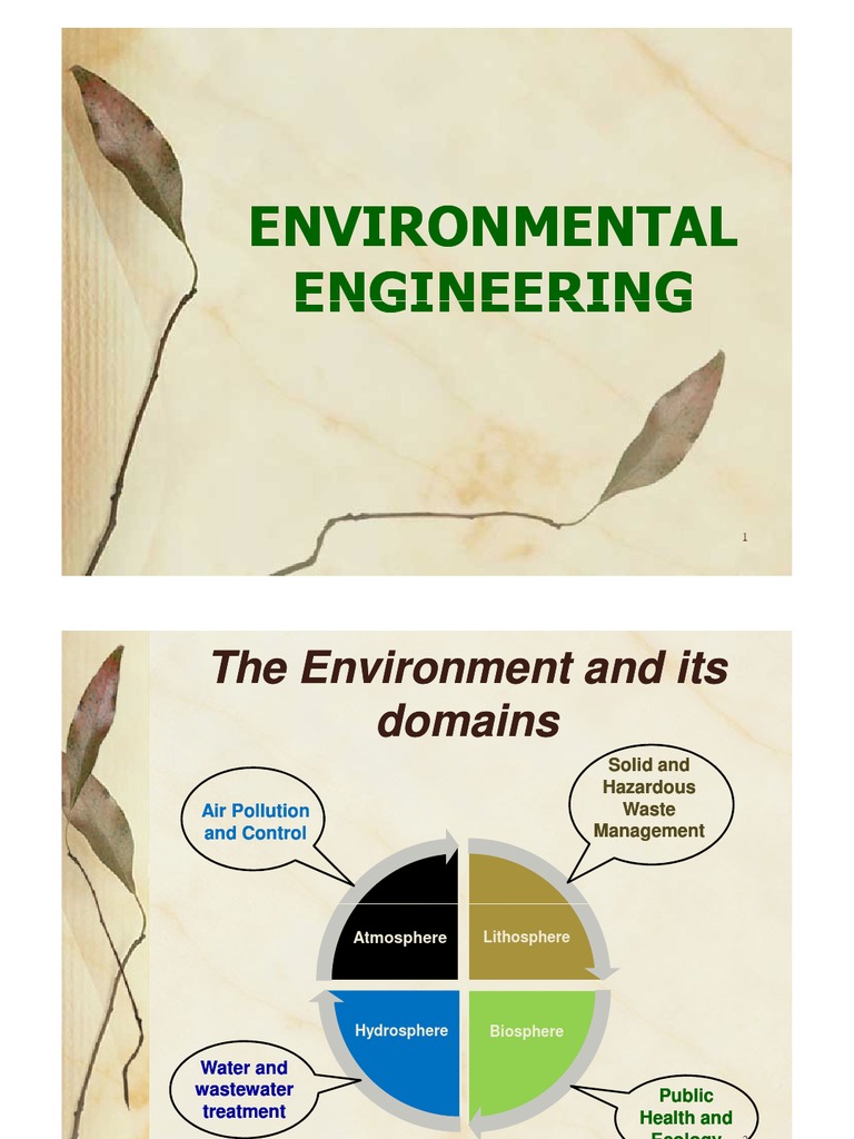 Environmental Engineering Overview | PDF | Environmental Engineering ...
