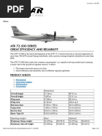 Factsheets - ATR 72-600 | PDF | Monoplane | Aircraft Configurations