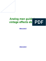 Analog Man Guide To Vintage Effects Ebook