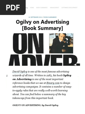 Ogilvy On Advertising Book Summary Typefaces Serif