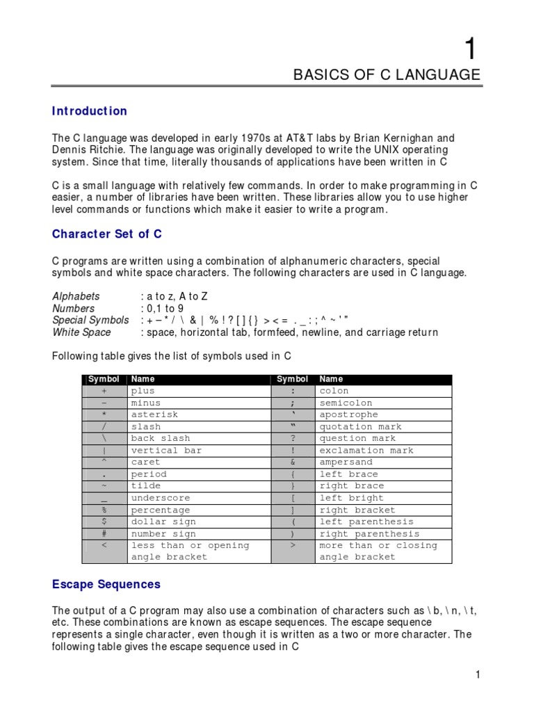 C Programming Notes PDF | PDF | Data Type | C (Programming Language)