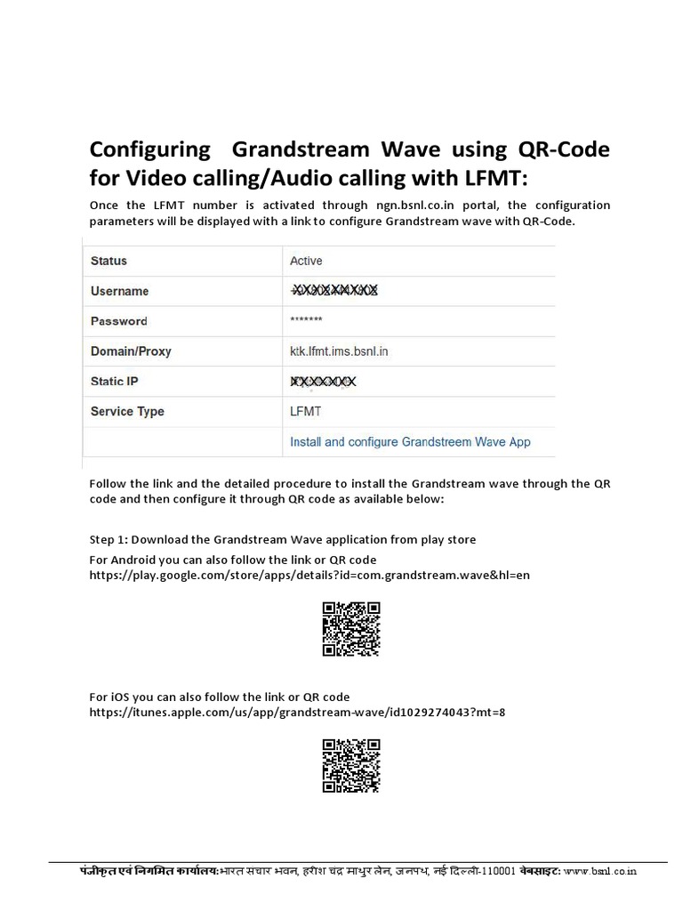 Configure Grandstream Wave via QR | PDF | Qr Code | Video