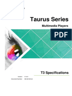Taurus Series Multimedia Player T3 Specifications-V1.0.0