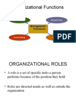 Organizational Functions, Roles, and Conflict Management