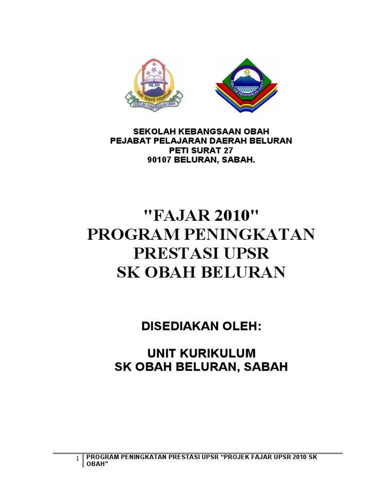Fajar Upsr 2010 Pdf