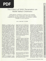 The Effect of SAW Parameters On W e L D Metal Chemistry