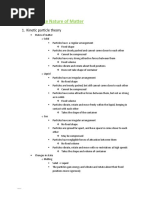 Chemistry Notes (The Particulate Nature of Matter)