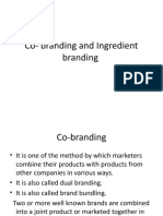 Co - Branding and Ingredient Branding
