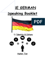 GCSE GERMAN SPEAKING BOOKLET