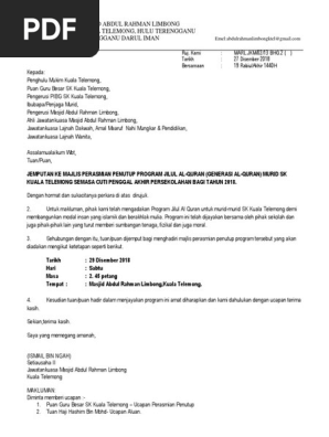 Surat Jemputan Masjid 1 | Pdf