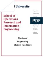 Master of Engineering Student Handbook: ORIE at Cornell