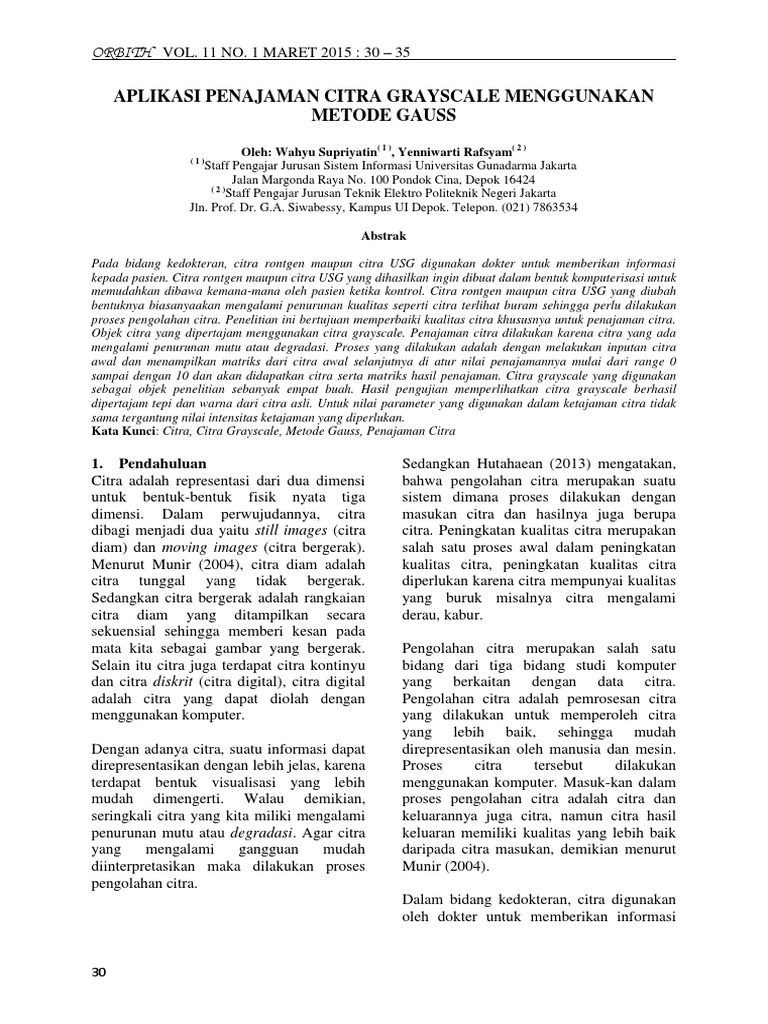 Jurnal Penajaman Citra | PDF