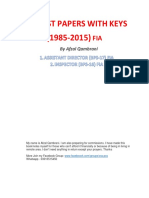 FPSC Fia Solved Past Papers (1985-2015