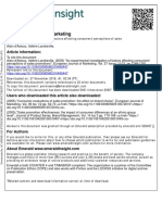 An Experimental Investigation of Factors Affecting Consumers' Perceptions of Sales