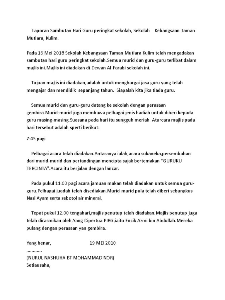 Kertas Kerja Sambutan Hari Guru 2019 Flip Ebook Pages 1 9 Anyflip Anyflip