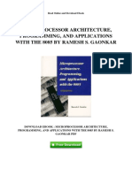 Microprocessor Architecture Programming and Applications With The 8085 by Ramesh S Gaonkar