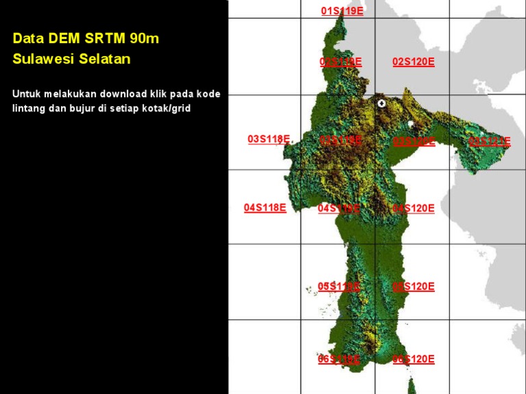 Data DEM SRTM Sulawesi Selatan | PDF