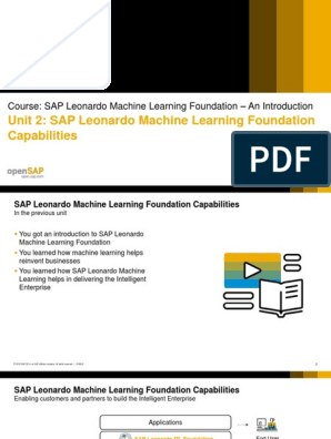 sap leonardo machine learning foundation