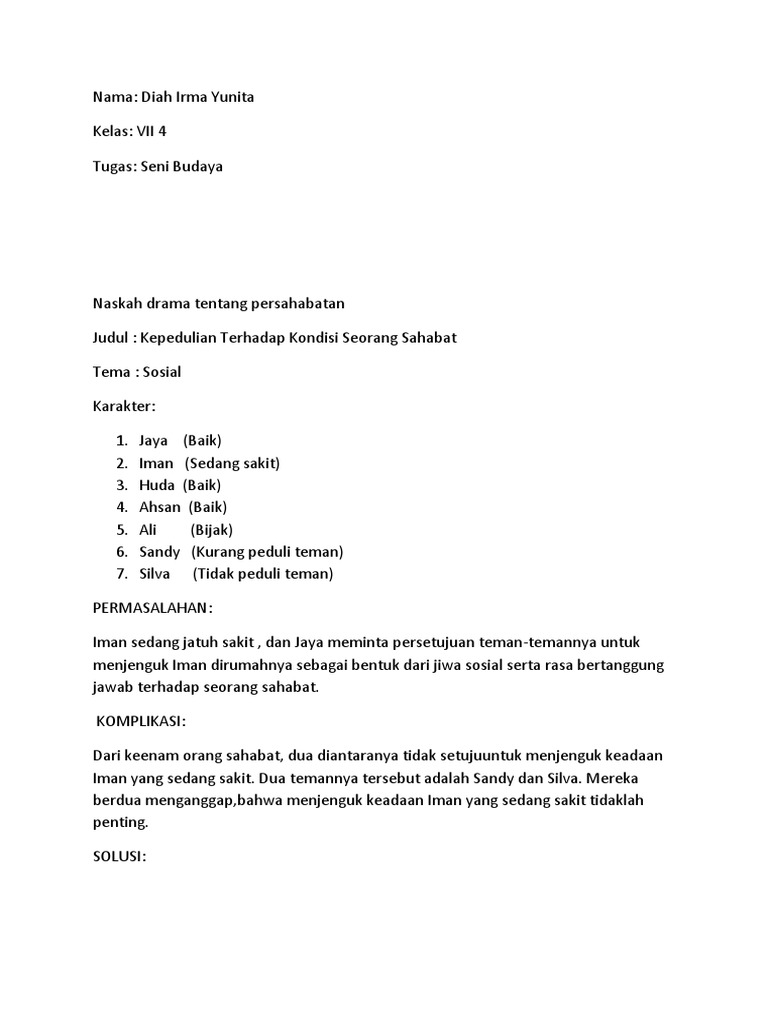 Drama Persahabatan Drama Persahabatan