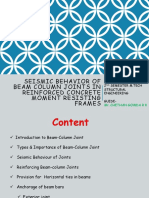 Seismic Behavior of Beam Column Joints in Reinforced Concrete Moment Resisting Frames